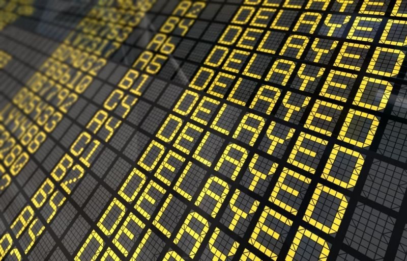 Flight delays affecting travelers