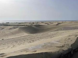 High sand dunes landscape during travel exploration