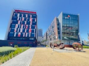 New hotels in front of the museum