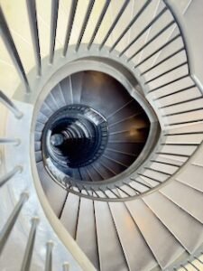 beautiful stairs within a silo