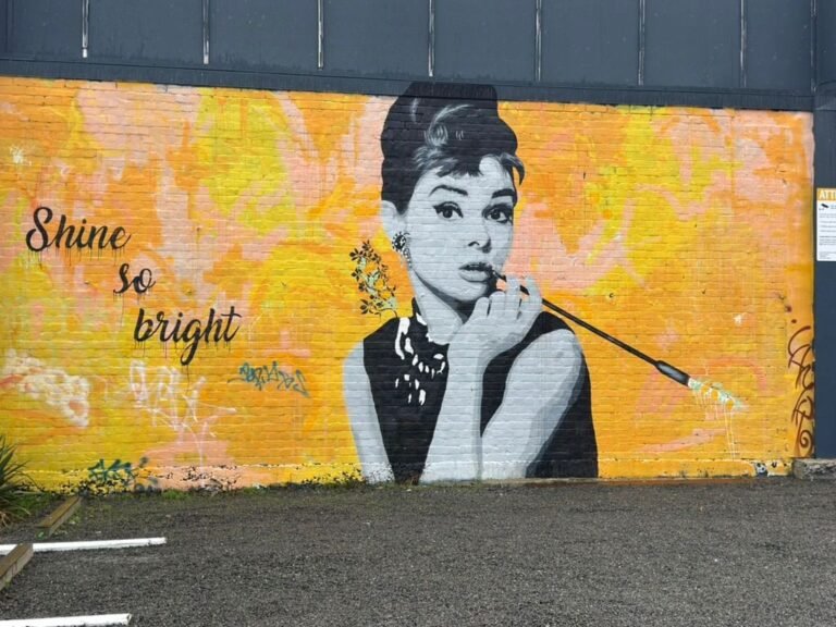 Audrey captured in a Christchurch mural