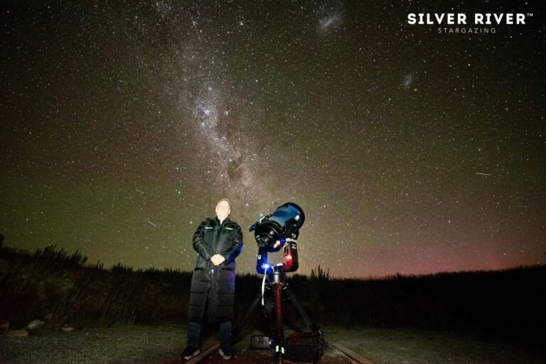 Me next to telescope but not needed to see the Milky Way